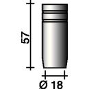 Gasd&uuml;se zylindrisch 18 mm passend f&uuml;r ERGOPLUS...