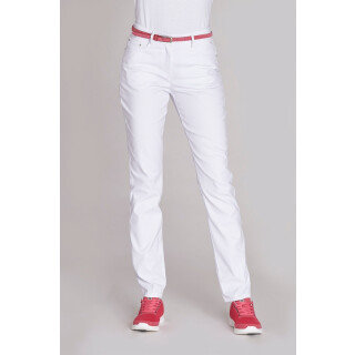 Leiber Damenhose Five-Pocket-Jeans Stretch wei&szlig;, kurze Schrittl&auml;nge ca. 75 cm Gr. 46