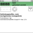 Verbindungsmuffe R 88088 rund IG M6x20x10 Stahl...