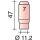 Keramische Gasd&uuml;se Gr. 7 Standard D. 11,2 mm L&auml;nge 47 mm TRAFIMET