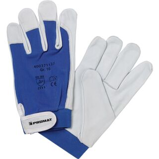Handschuhe Donau natur/blau Nappaleder EN 388 PSA-Kategorie II PROMAT Gr. 8