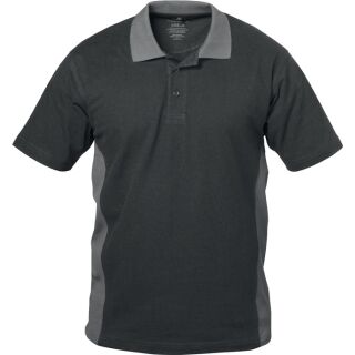 Poloshirt Sevilla schwarz/grau 100 % Baumwolle ELYSEE