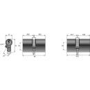 Profildoppelzylinder C 73 N 30/30 mm Not- und Gefahrenfunktion beidseitig Anzahl Schl&uuml;ssel 3 verschiedenschlie&szlig;end ABUS