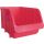 Sichtlagerkasten aus PP rot stapelbar H&Uuml;NERSDORFF 164/134x102x74 mm