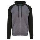 Sweatshirt Jacke Hoodie 280 g/m&sup2; schwarz/grau